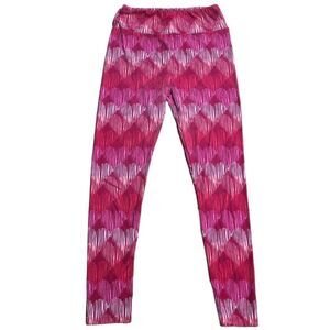 Lularoe Pink Heart One Size Leggins